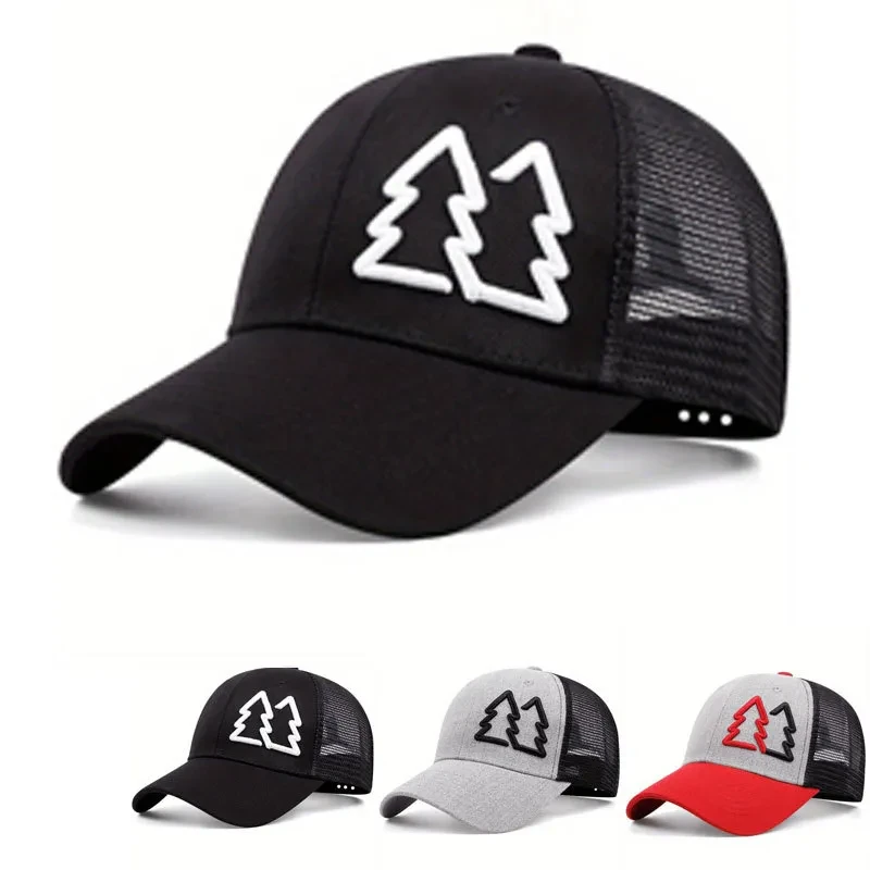 Embroidered Double Tree Hat Four Seasons All-matching Sun Hat Peaked Cap