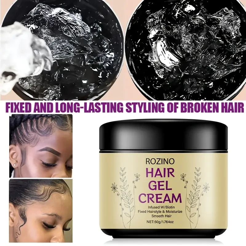50g Hair Gel Cream Black Jar - Water-Soluble Quick-Clean Formula