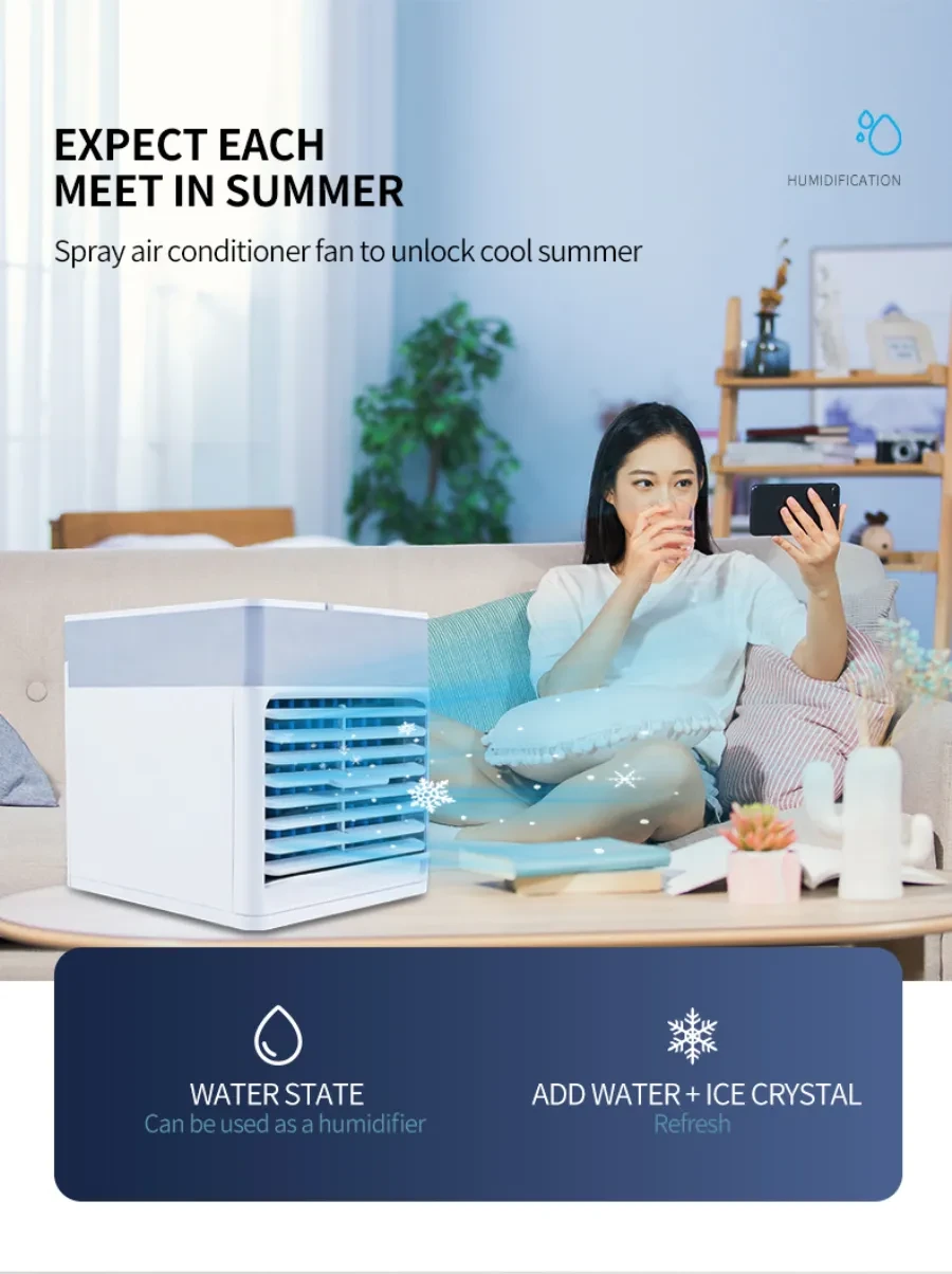 Mini Multifunctional Air Cooler USB Home Fan Small