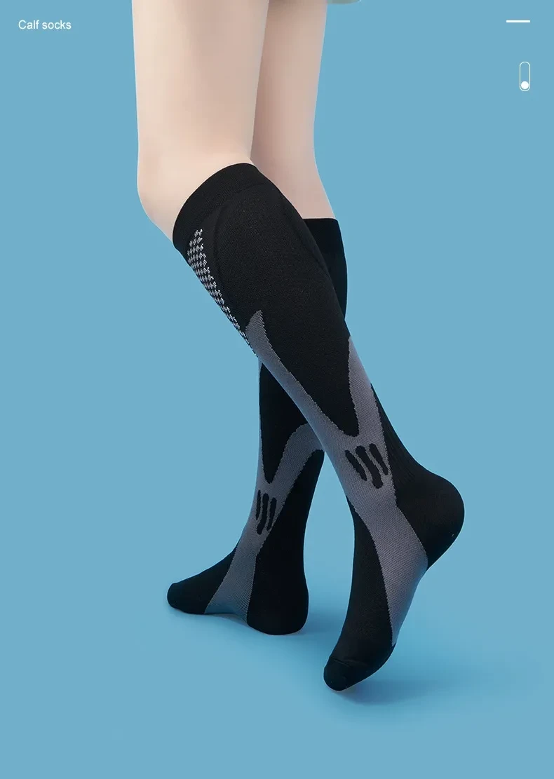 Professional Sports Running Fitness Basketball Skipping Rope Long Calf Compression Stockings Long Tube Breathable