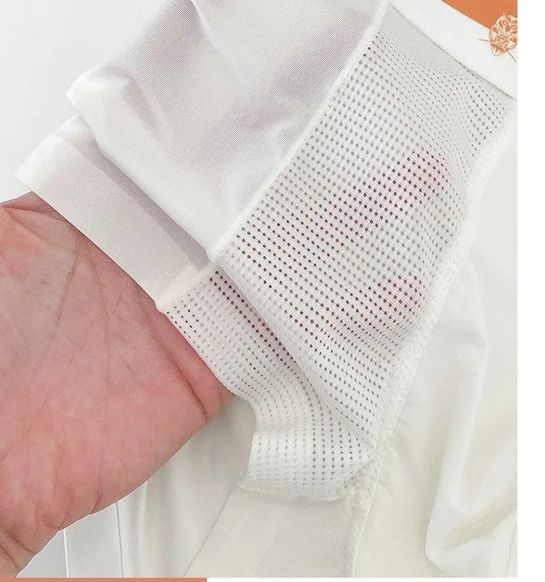Ice Silk Thin Mesh Breathable Traceless Boxer Shorts