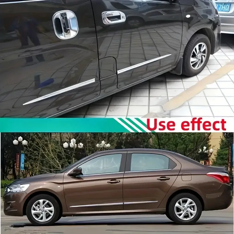4pcs Car Door Protector  ABS Electro Chrome Anti-Collision Strips