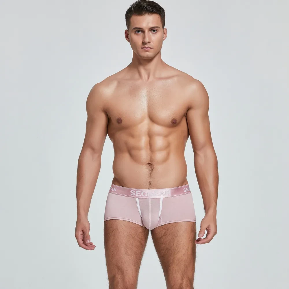 Spring New Men's Boxers Fashion Trendy Sexy Men Low Waist Panties