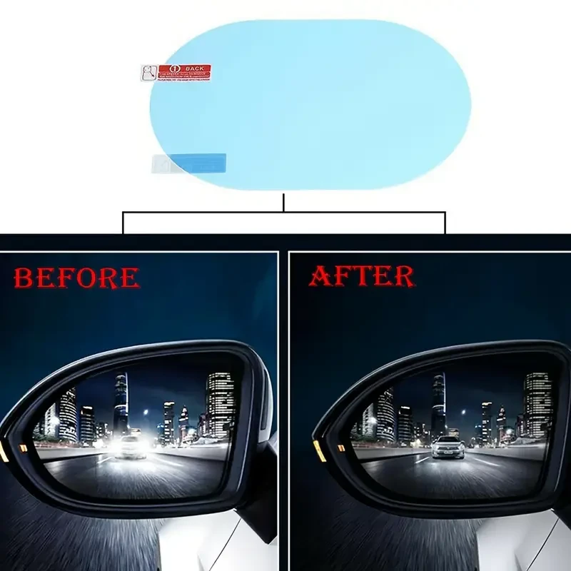 4pcs Anti-Rain Fog Mirror Films