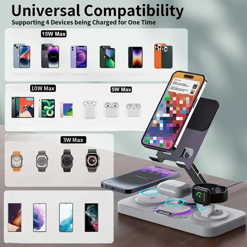 ToCome 6-in-1 Apple Charging Station with iPad Dock