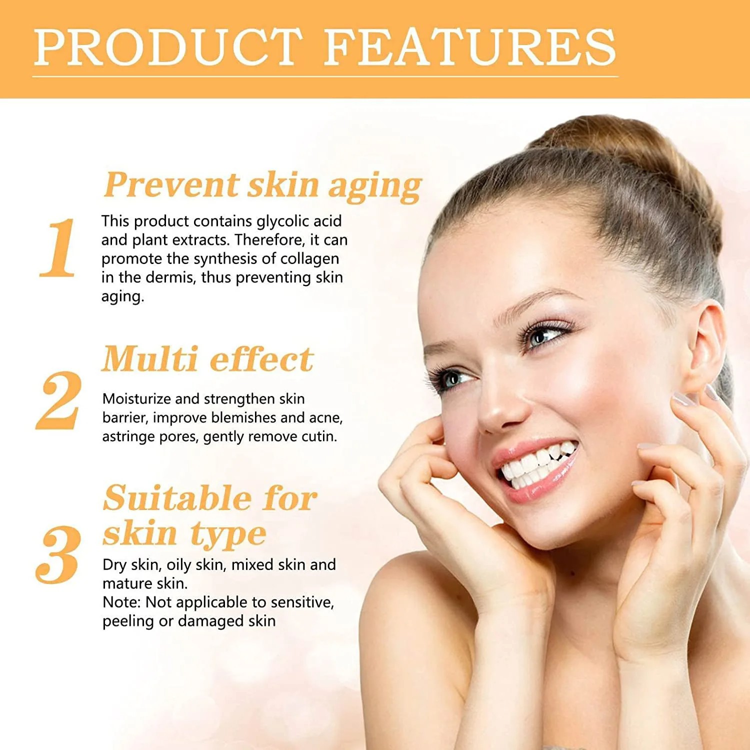100ml Glycolic Acid 7% Toning Solution - Acne Removal, Skin Moisturizing, and Rejuvenating Lotion