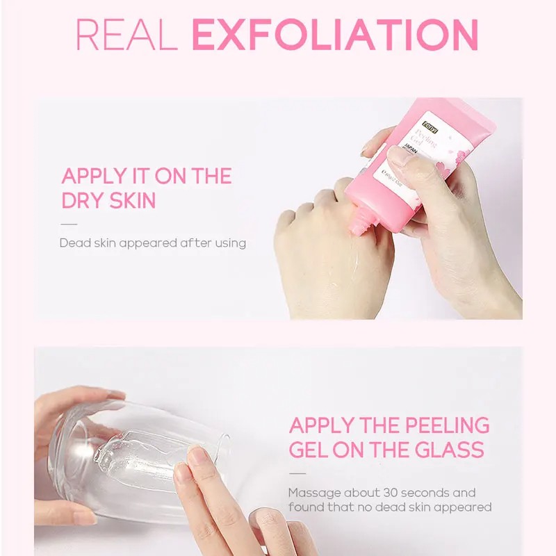 Cherry Blossom Exfoliating Gel - Moisturizing, Tender, and Cleansing Skin Care for Face and Body