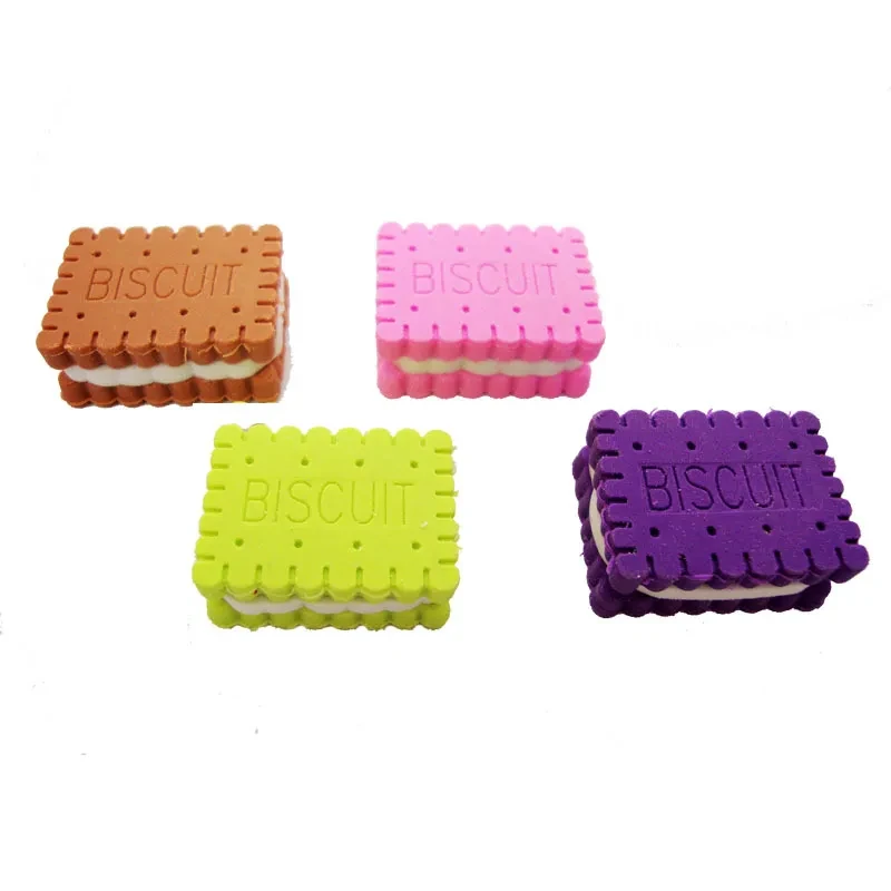Sandwich Biscuit Shape Eraser DIY Removable Food Cake