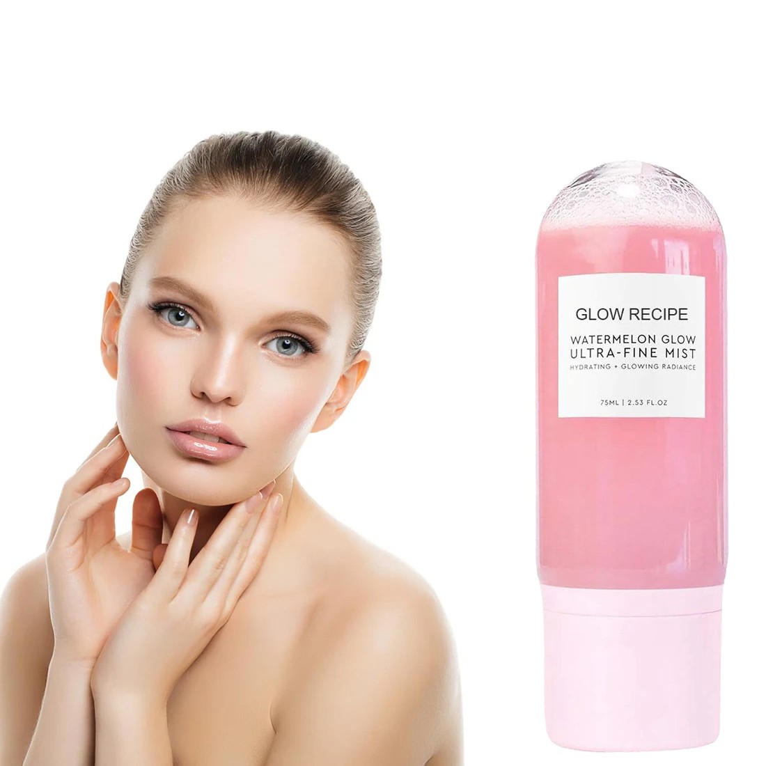 Watermelon Glow Facial Spray - Ultra-Fine Hydrating Mist with Hyaluronic Acid