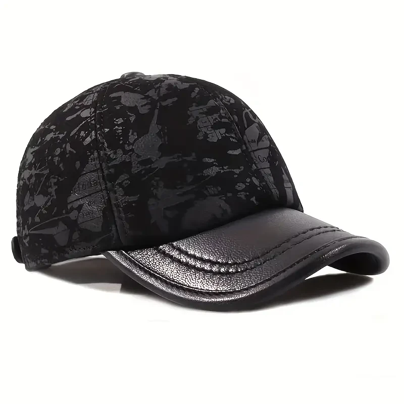 Unisex Genuine Leather Baseball Cap