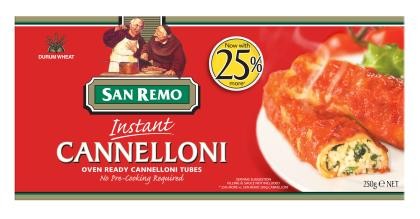 Pasta Cannelloni Tubes