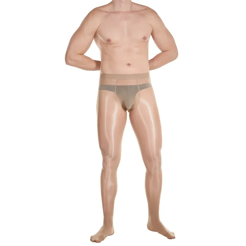 Large Size Oily Pantyhose Plus-sized U-shaped Bag Stockings Shiny Transparent Ultra-thin High Stretch Yarn Smooth