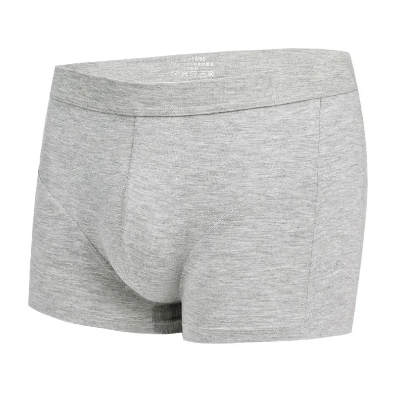 Men's Underwear Solid Color Boxers Breathable U Convex