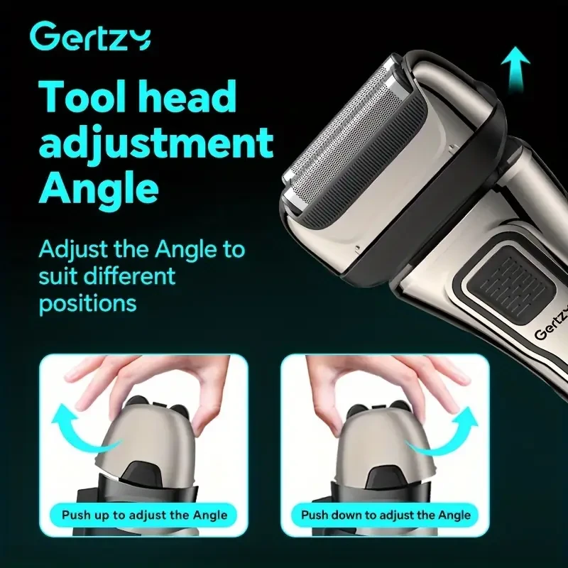 GERTZY USB Rechargeable Men'S Shaver with Sideburn Trimmer
