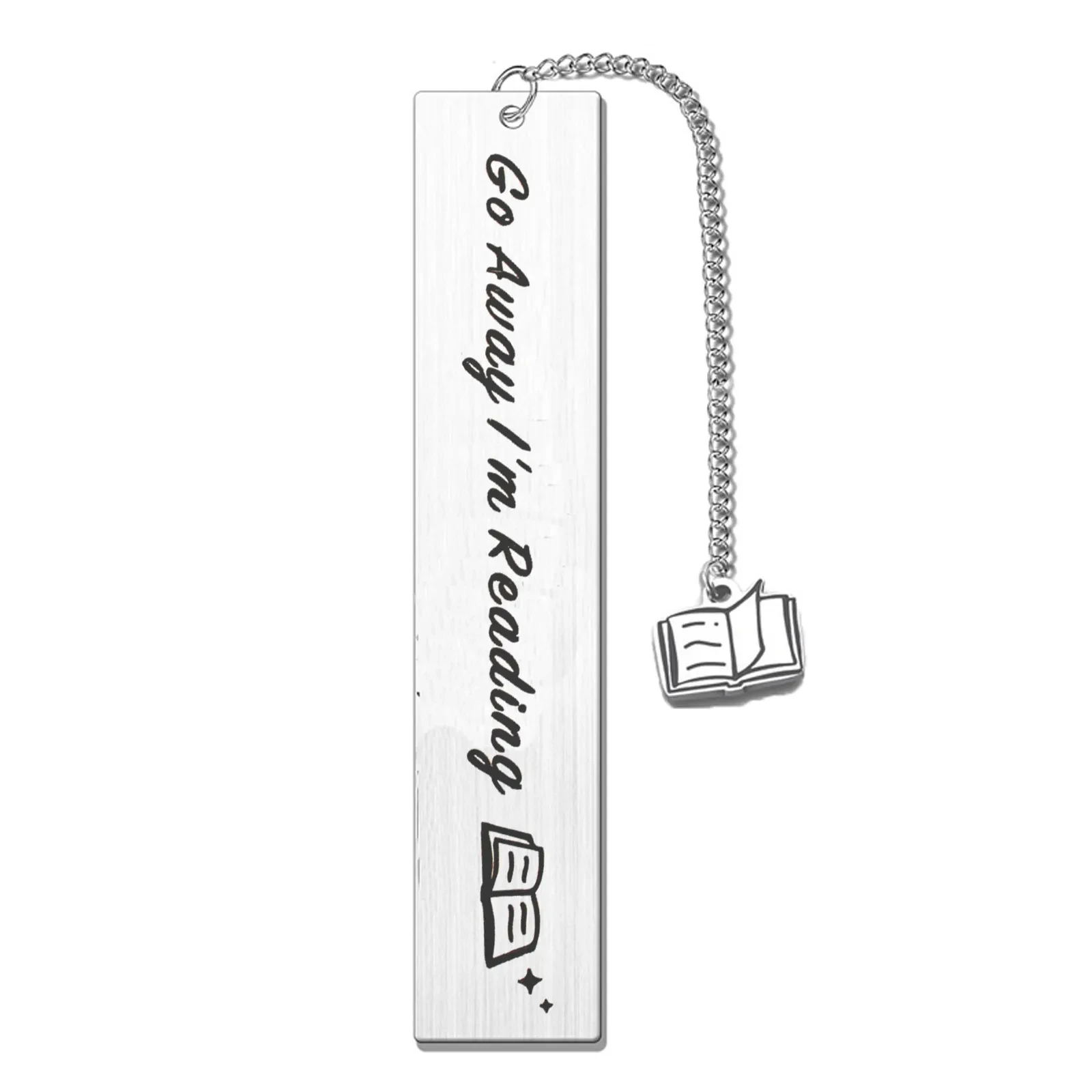 Stainless Steel Lettering Reading Enthusiasts Literary Bookmark