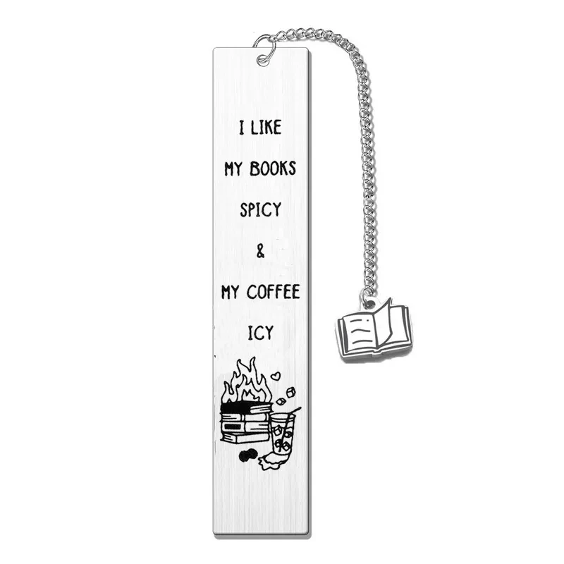 Stainless Steel Lettering Reading Enthusiasts Literary Bookmark