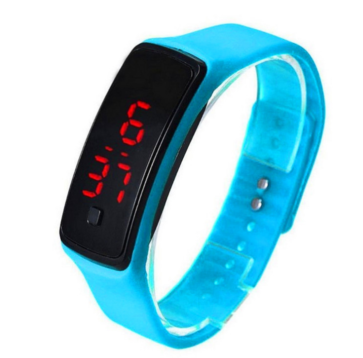 LED Bracelet Watch Thin Girl Men Sports Silicone Digital LED Wristwatches Women Watch Female Clock