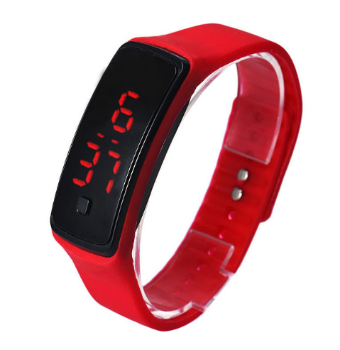 LED Bracelet Watch Thin Girl Men Sports Silicone Digital LED Wristwatches Women Watch Female Clock