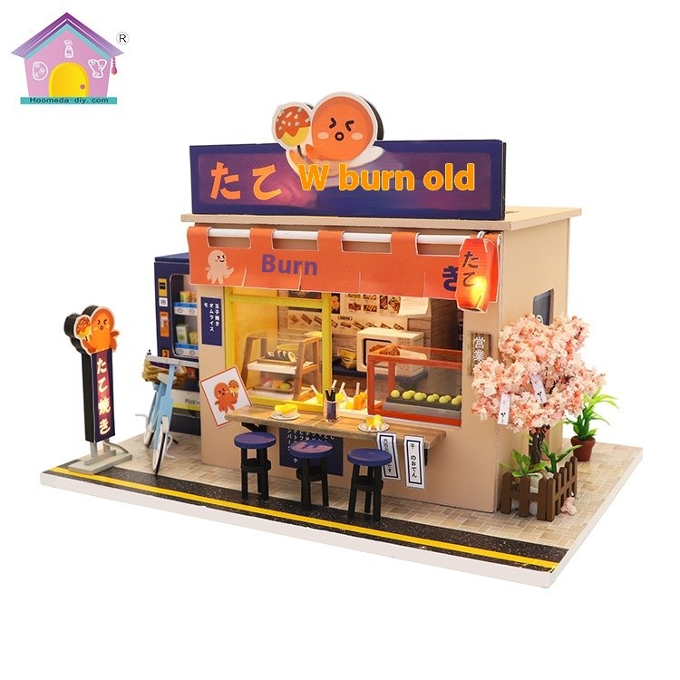 Grocery Store With Lights Home Model Assembly Toys