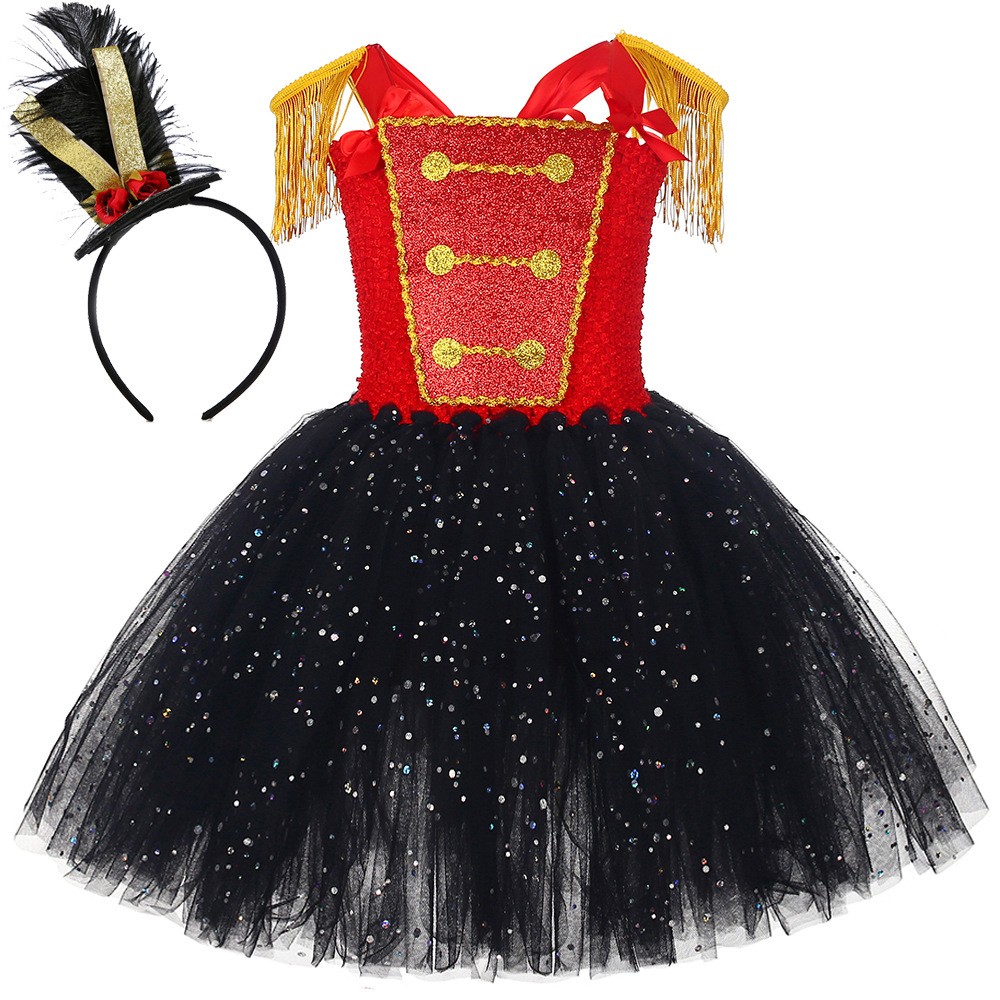 Sequined Circus Wild Animal Trainer Mesh Dress
