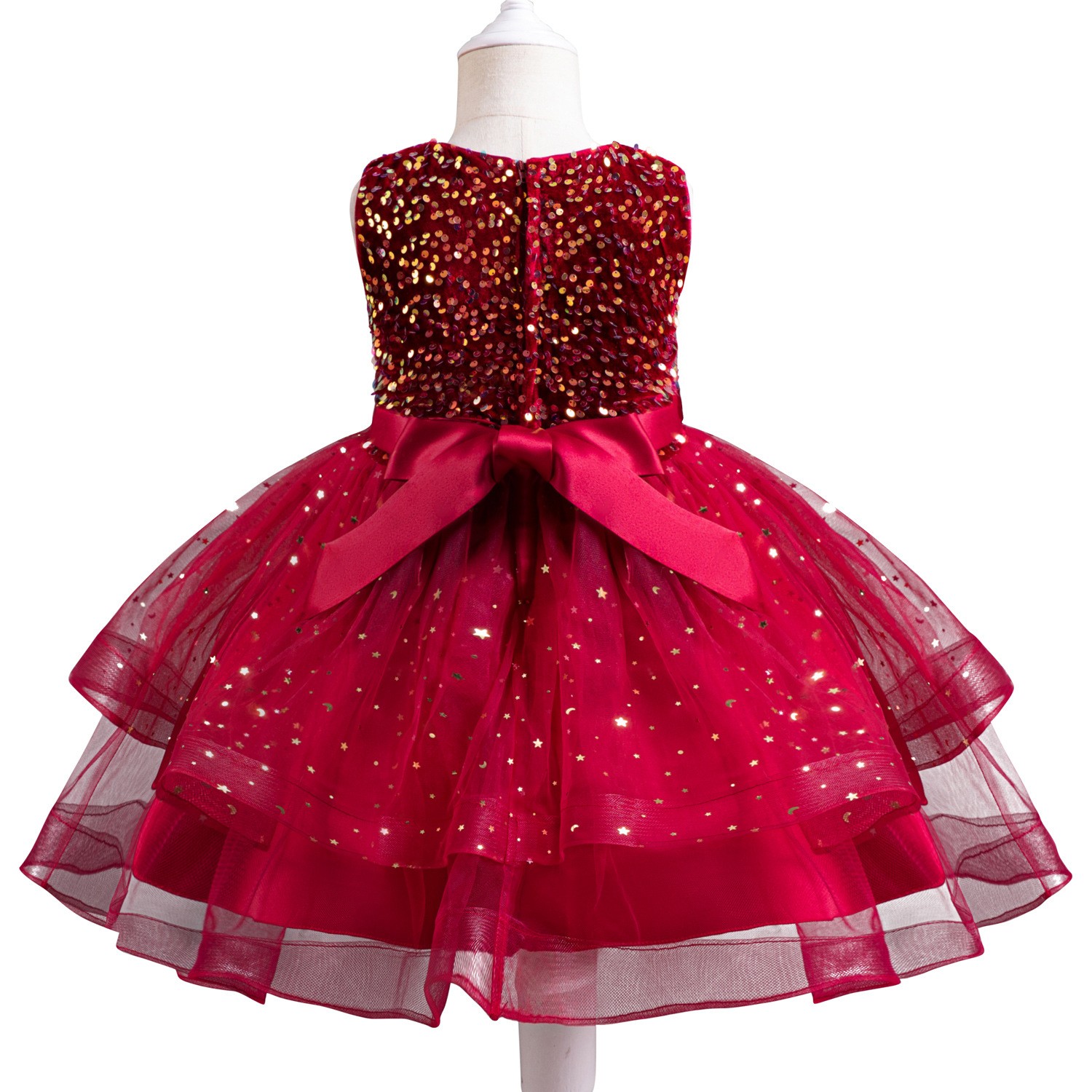 Princess Flower Girl Sequined Pettiskirt Girl Dress
