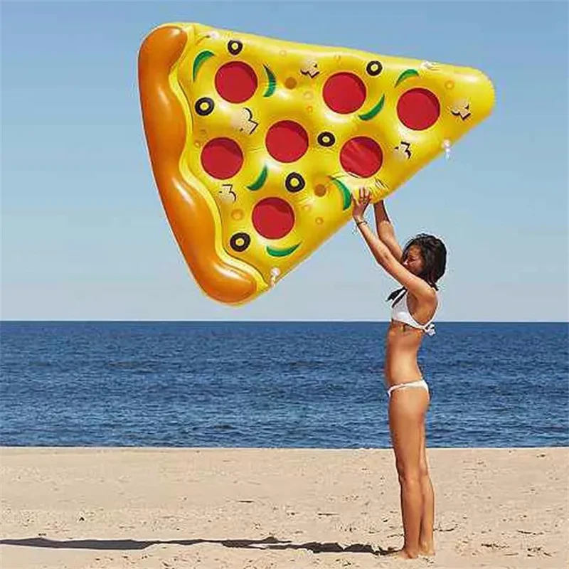 Inflatable Pizza Sleeping Bed Water Hammock Lounger Chair Float Swimming Pool Toys
