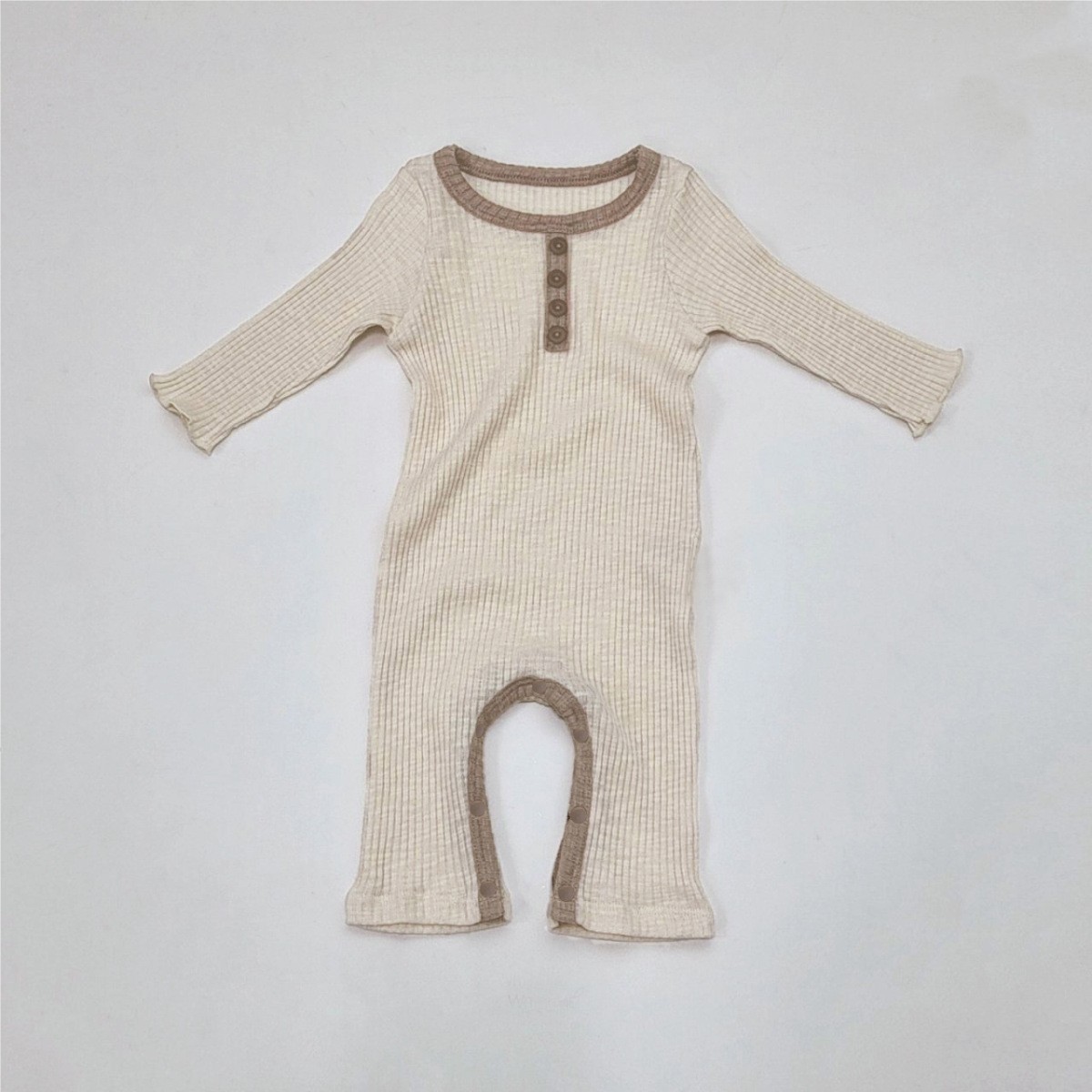 Sunken Stripe Long Onesie Baby Jumpsuit Long Climbing