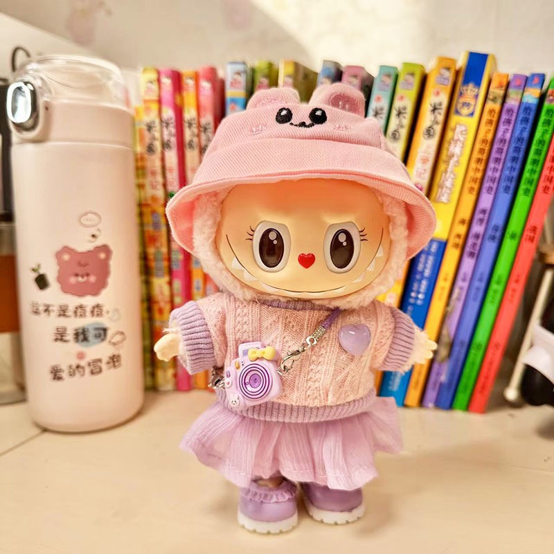 Cartoon Plush Toy Doll Clothes Love Sweater Yarn Dress