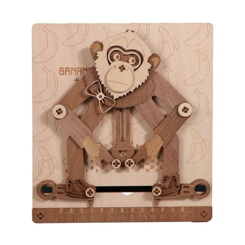 Monkey Wooden Mechanical Model Movable Assembled Children's Educational Toys