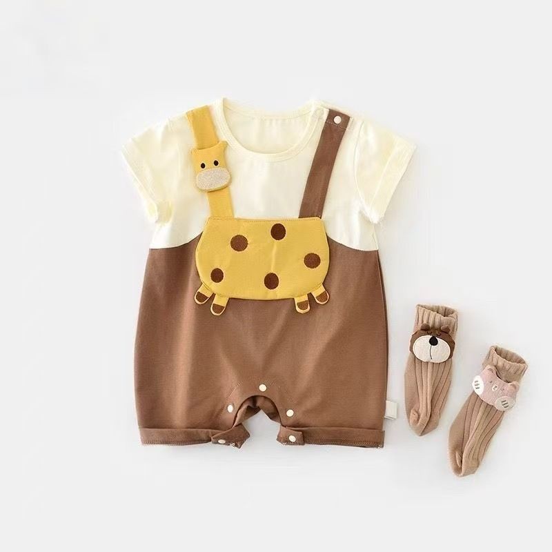 Baby Summer Short Sleeve Rompers Thin