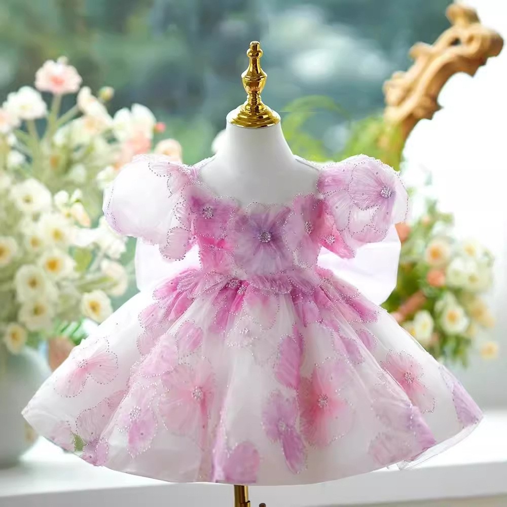 Light Luxury Flower Girl Wedding Dress Children's Host Pettiskirt Spring