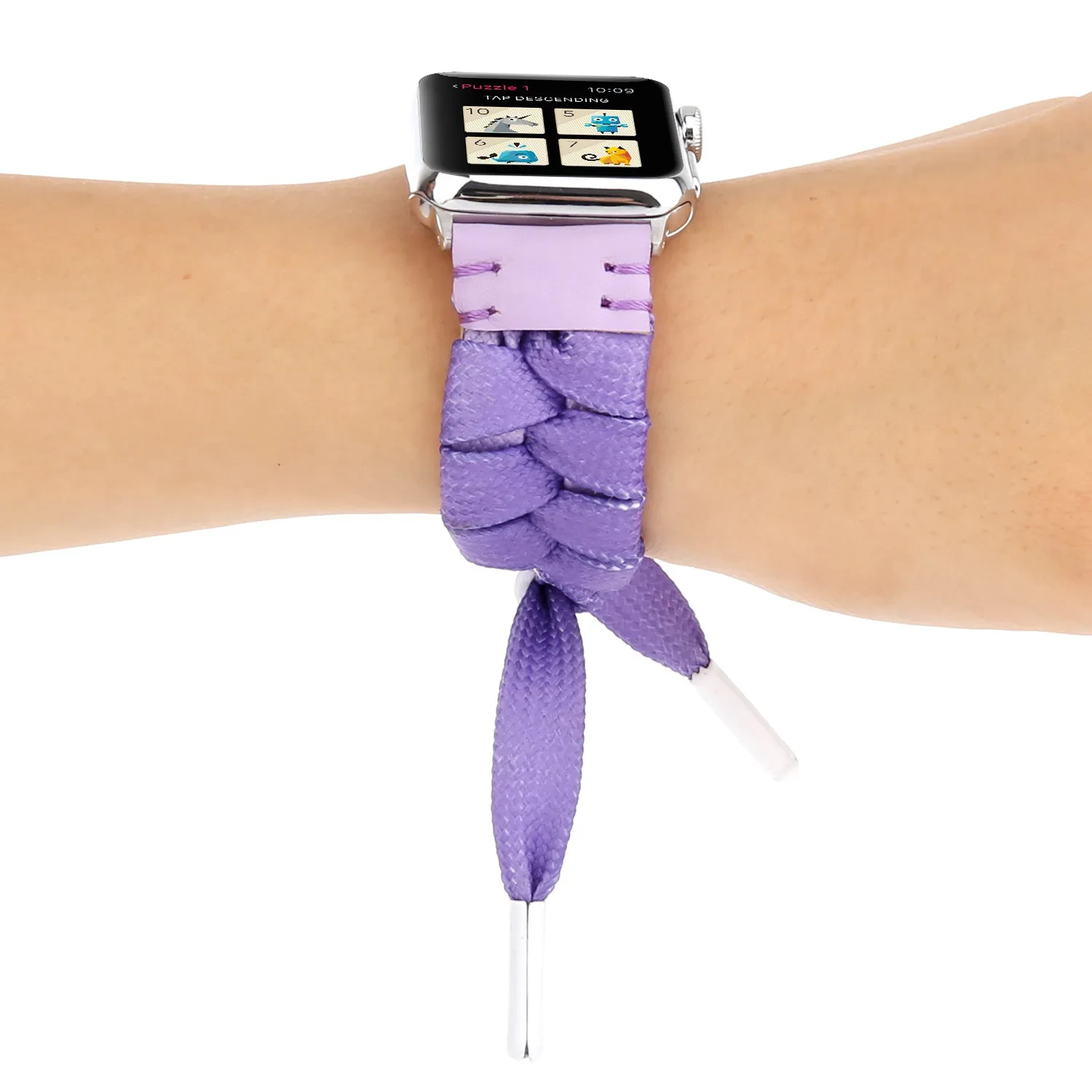 Watch With Nylon Leather Accessory Woven Polyester