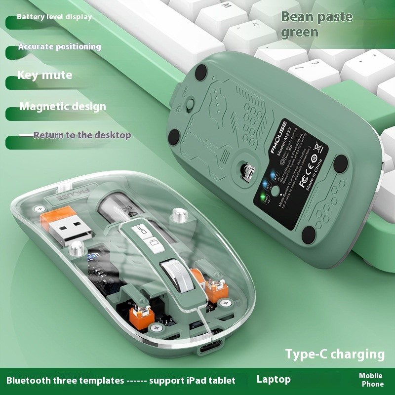 Transparent Wireless Mouse Desktop Computers And Laptop Office Home Mouse