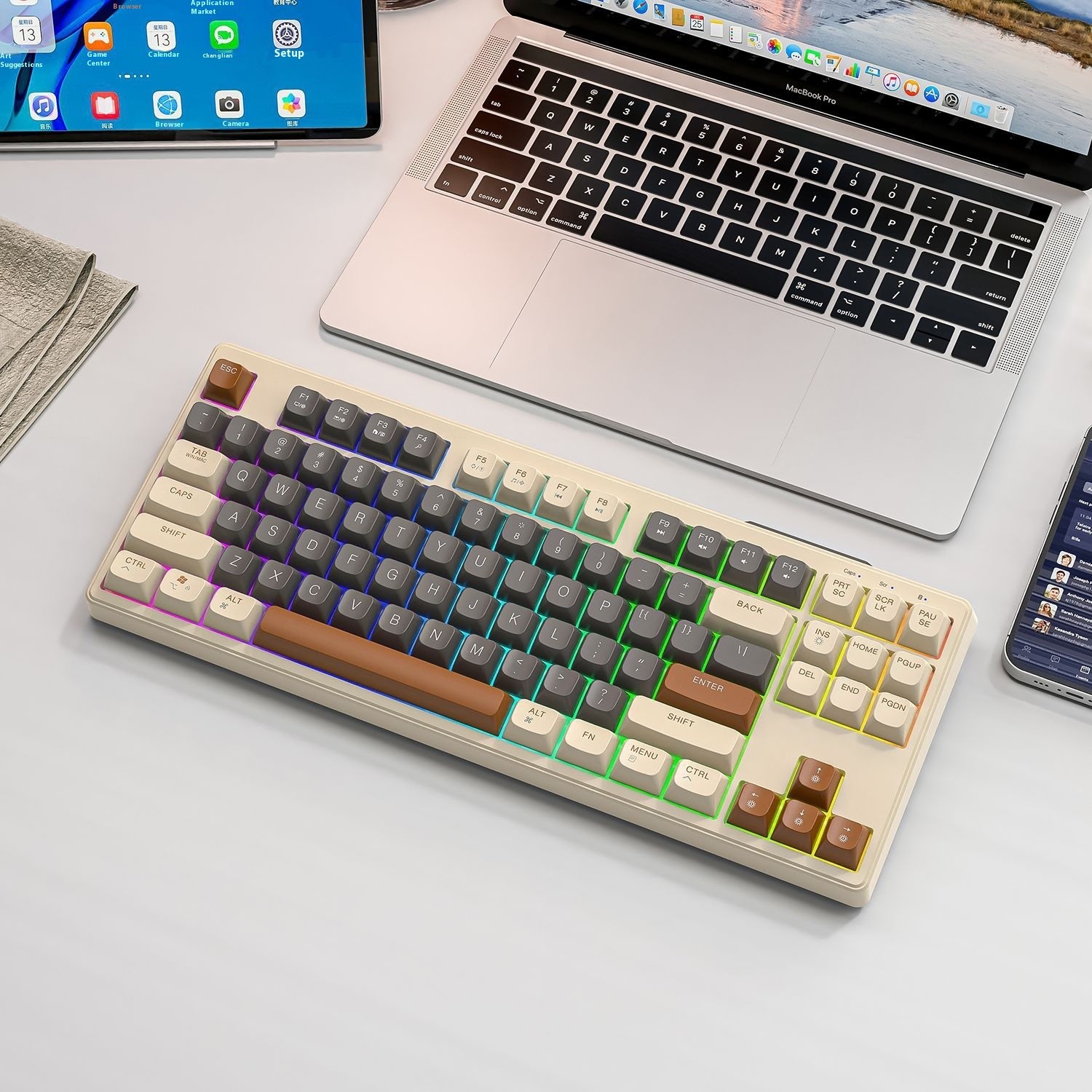 Wireless Bluetooth Dual Mode Mechanical Feeling Keyboard