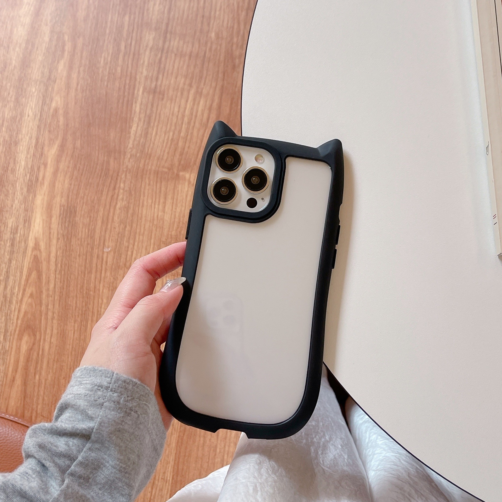 Acrylic High Version Cat Ears Phone Case