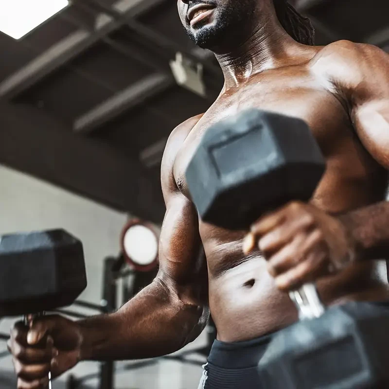 Hexagonal Rubberized Dumbbells