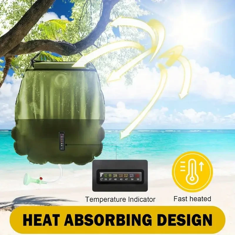 KIPIDA Solar Camping Shower Bag 18.93L