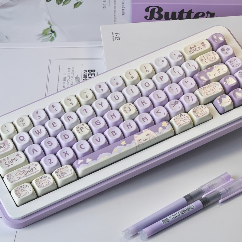 Sublimation Pbt Adapter Magnetic Shaft Wooting Key Cap For Keyboards