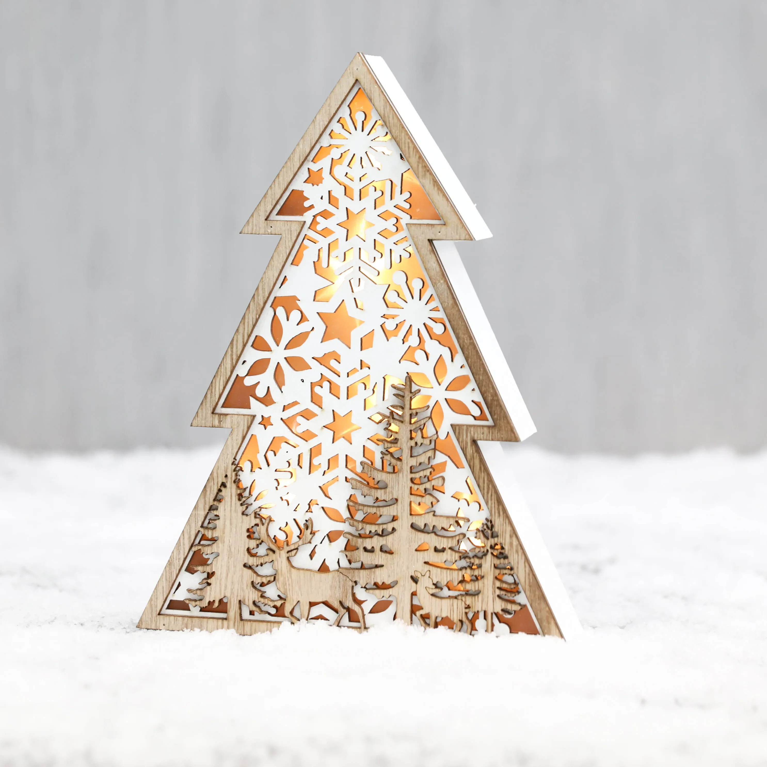 wooden christmas tree