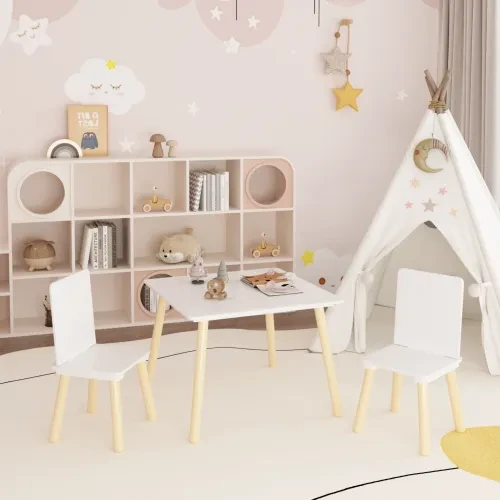 Scandinavian Childrens Table And Chairs