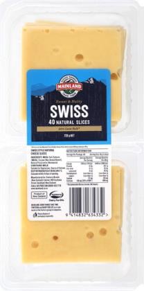 Cheese Slices Swiss Natural