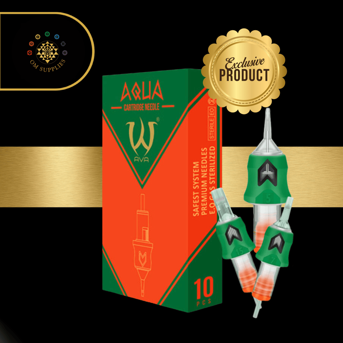 AVA AQUA Needle Cartridges  Round Shader  10pc per box