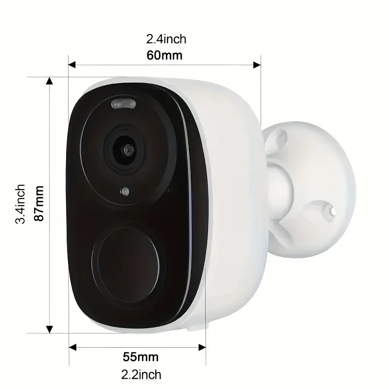 Wireless 2K Outdoor Security Camera - Battery-Powered, AI Detection, Color Night Vision
