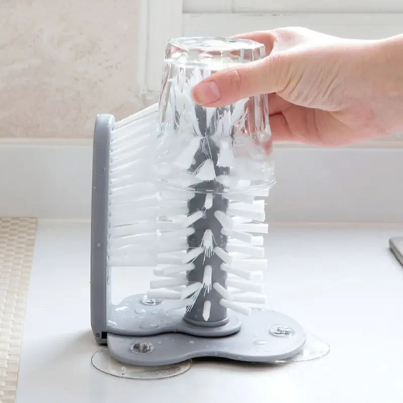 Multifunctional Silicone Sink-Mounted Cup Scrubber