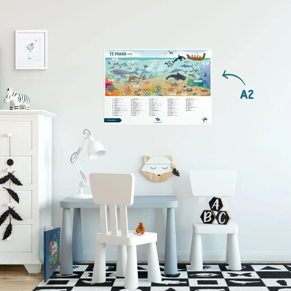Poster A2 - Ocean - Te Reo Mori