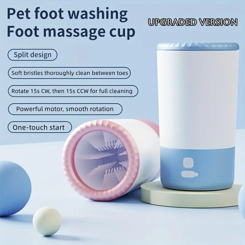 USB-Rechargeable Electric Pet Foot Washer Cup for Dogs & Cats