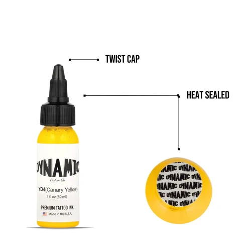 Dynamic Tattoo Ink Canary Yellow 1 oz