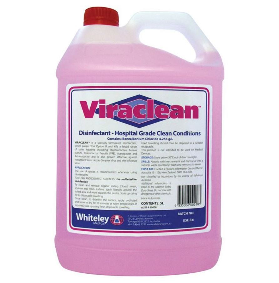 Whiteleys Viraclean  Hospital Grade Disinfectant 5 Litres