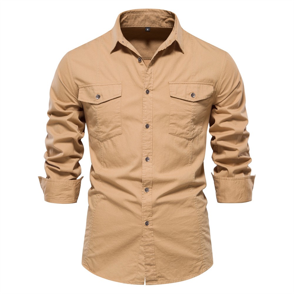 Cargo Long Sleeve Cotton Shirt