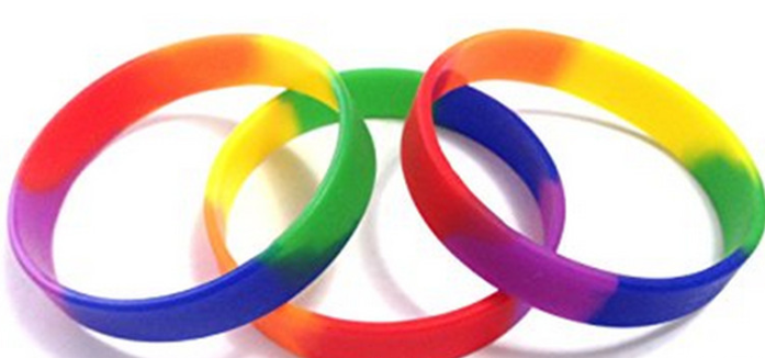 Rainbow Silicone Wristbands